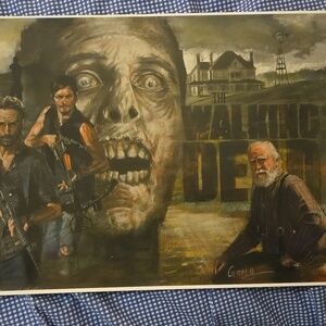 Washington D.C/Northern VA Local Artist- "The Walking Dead"-Charcoal Picture